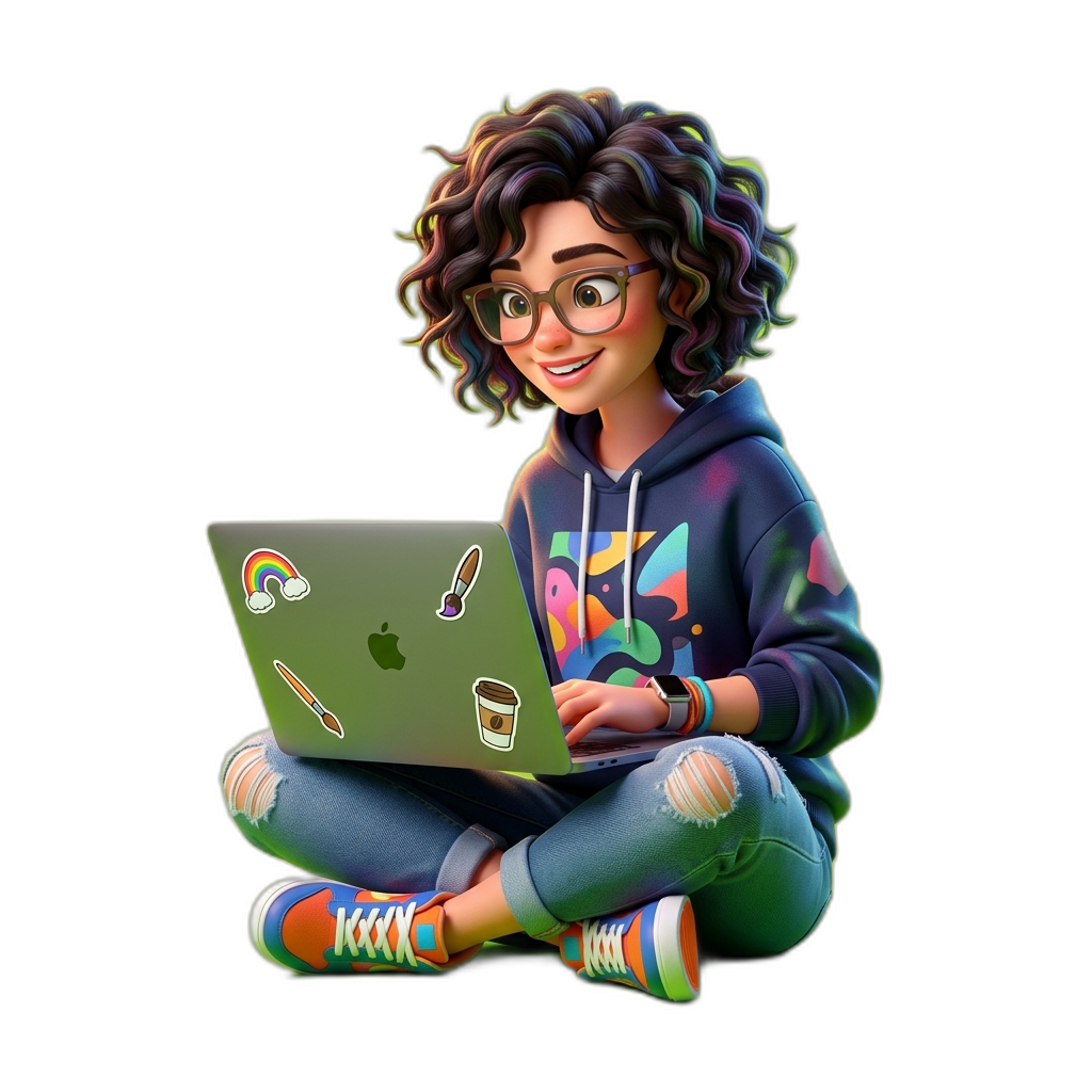Creative with laptop